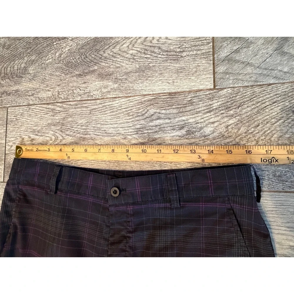 Nike Golf Plaid Shorts 32 Mens Performance 360203 Stretch Chino Long Length